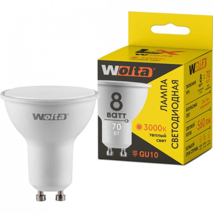 Светодиодная лампа WOLTA 30YPAR16-230-8GU10 1312560